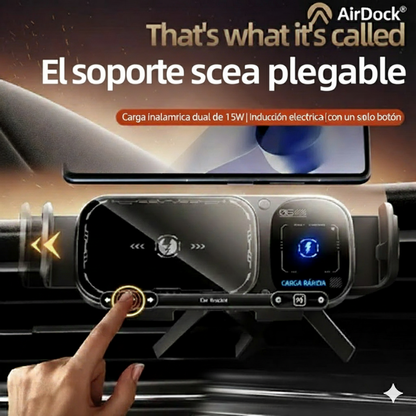 AirDock® Soporte Vehicular [Carga rápida y sujeción inteligente]