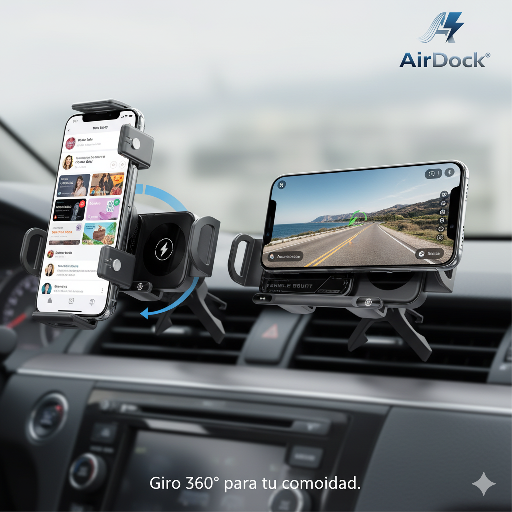 AirDock® Soporte Vehicular [Carga rápida y sujeción inteligente]