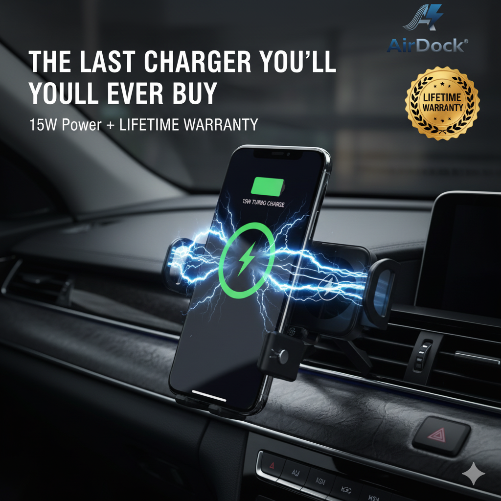 AirDock® Soporte Vehicular [Carga rápida y sujeción inteligente]
