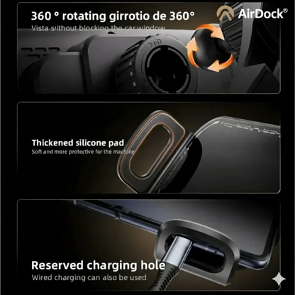 AirDock® Soporte Vehicular [Carga rápida y sujeción inteligente]